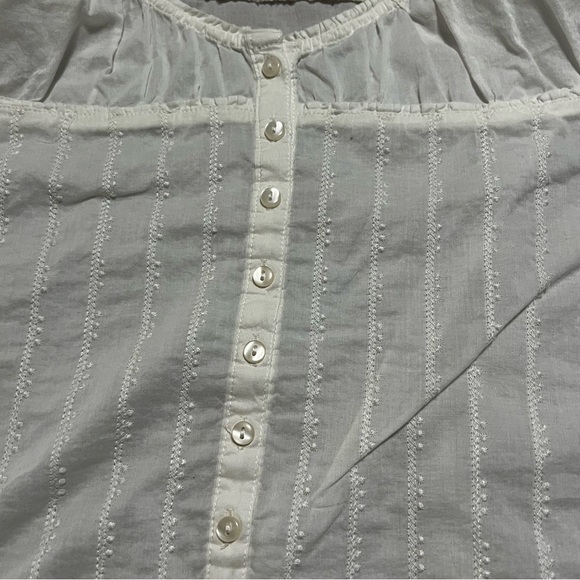 Eddie Bauer Ivory Sheer Boho Blouse Size XXL Lightweight Coastal Grandma Beachy - Picture 7 of 13
